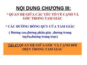 NI DUNG CHNG III QUAN H GIA CC