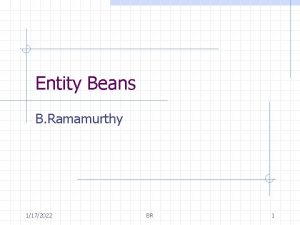 Entity Beans B Ramamurthy 1172022 BR 1 Entity