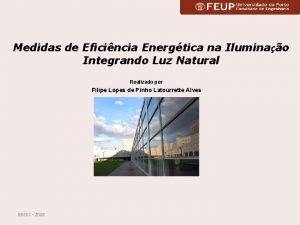 Medidas de Eficincia Energtica na Iluminao Integrando Luz