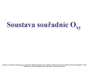 Soustava souadnic Oxy Dostupn z metodickho portlu www