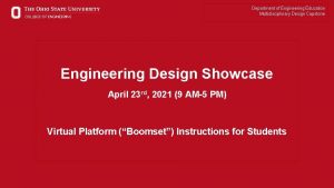 Department of Engineering Education Multidisciplinary Design Capstone Engineering