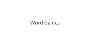 Word Games Prefix Stem Suffix Full Word DYS
