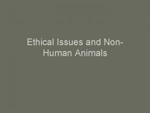 Ethical Issues and Non Human Animals Harlows Monkeys