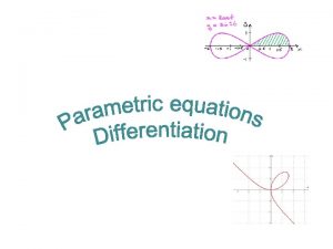Parametric equations differentiation KUS objectives BAT Find the