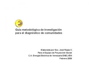 Gua metodolgica de investigacin para el diagnstico de