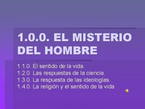 1 0 0 EL MISTERIO DEL HOMBRE 1
