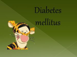 Diabetes mellitus Definicin Es una enfermedad crnica que