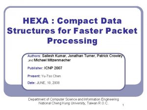 HEXA Compact Data Structures for Faster Packet Processing