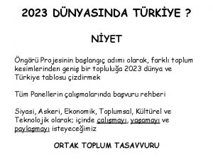 2023 DNYASINDA TRKYE NYET ngr Projesinin balang adm