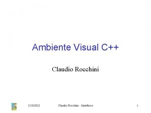 Ambiente Visual C Claudio Rocchini 1182022 Claudio Rocchini