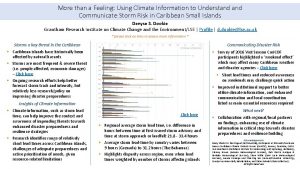 More than a Feeling Using Climate Information to