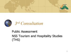rd 3 Consultation Public Assessment NSS Tourism and
