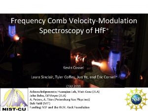 Frequency Comb VelocityModulation Spectroscopy of Hf F Kevin
