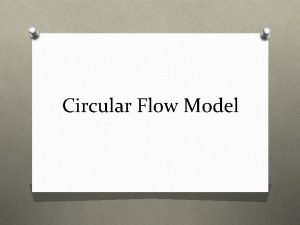 Circular Flow Model What is the Circular Flow