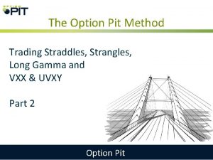 The Option Pit Method Trading Straddles Strangles Long