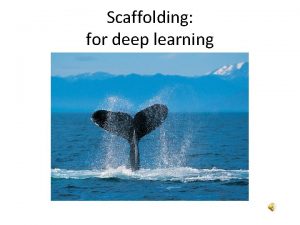 Scaffolding for deep learning 3 Scaffolding Clear Guidelines