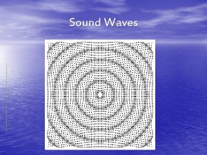 Sound Waves Refresh Types of Waves Longitudinal or