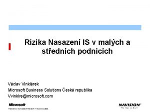 Rizika Nasazen IS v malch a stednch podnicch