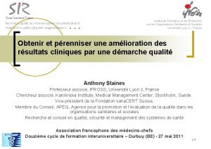 Institut de Formation et de Recherche sur les