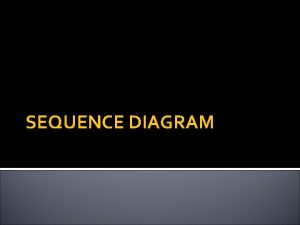 SEQUENCE DIAGRAM Sequence Diagram Sequence diagram adalah visual