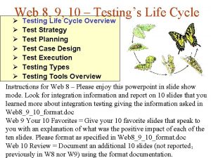 Web 8 9 10 Testings Life Cycle Testing