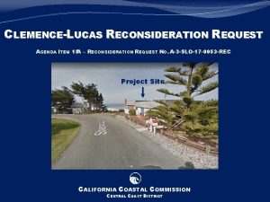 CLEMENCELUCAS RECONSIDERATION REQUEST AGENDA ITEM 15 A RECONSIDERATION