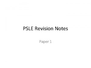 PSLE Revision Notes Paper 1 Situational Writing 15