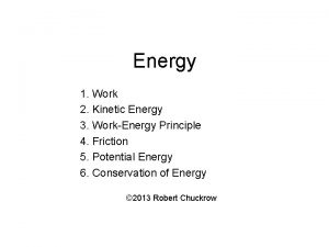 Energy 1 Work 2 Kinetic Energy 3 WorkEnergy