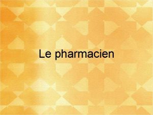 Le pharmacien Un jeune garon entre dans une