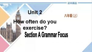 Unit 2 How often do you exercise How