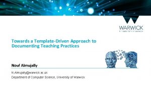 Towards a TemplateDriven Approach to Documenting Teaching Practices