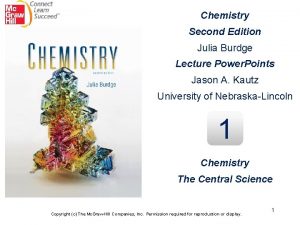 Chemistry Second Edition Julia Burdge Lecture Power Points