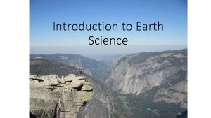 Introduction to Earth Science What is geology Geology