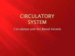 CIRCULATORY SYSTEM Circulation and the Blood Vessels Cardiopulmonary