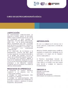 CURSO DE ELECTROCARDIOGRAFA BSICA JUSTIFICACIN Las enfermedades cardiovasculares