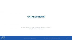 CATALOG NEWS M Garcia Carnero T Capelli P