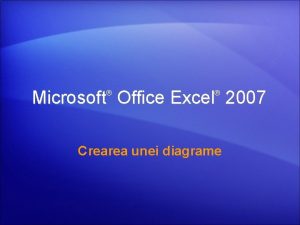 Microsoft Office Excel 2007 Crearea unei diagrame Coninutul