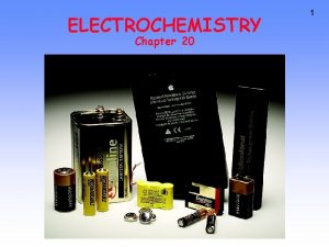 ELECTROCHEMISTRY Chapter 20 1 TRANSFER REACTIONS AtomGroup transfer