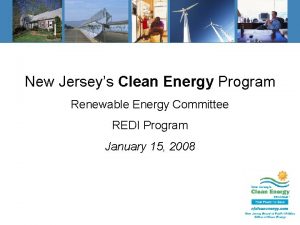 New Jerseys Clean Energy Program Renewable Energy Committee