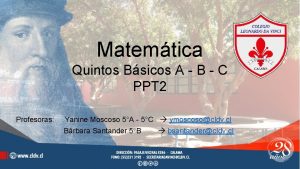 Matemtica Quintos Bsicos A B C PPT 2