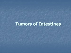 Tumors of Intestines Introduction n n Overall colorectal