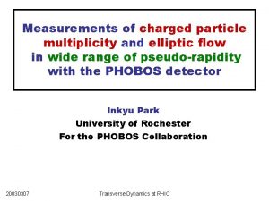 Measurements of charged particle multiplicity and elliptic flow
