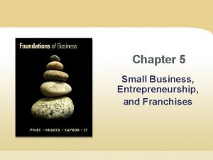 Chapter 5 Small Business Entrepreneurship and Franchises Learning