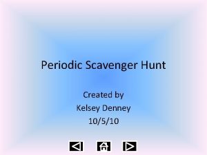 Periodic Scavenger Hunt Created by Kelsey Denney 10510