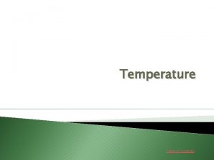 Temperature Table of Contents TABLE OF CONTENTS Temperature