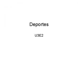 Deportes U 3 E 2 Qu deporte juega