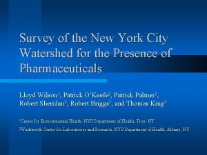 Survey of the New York City Watershed for