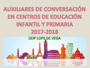 AUXILIARES DE CONVERSACIN EN CENTROS DE EDUCACIN INFANTIL