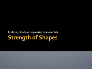 Exploring Structural Engineering Fundamentals Strength of Shapes Shapes