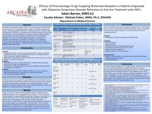 Efficacy of Pharmacologic Drugs Targeting Glutamate Receptors in